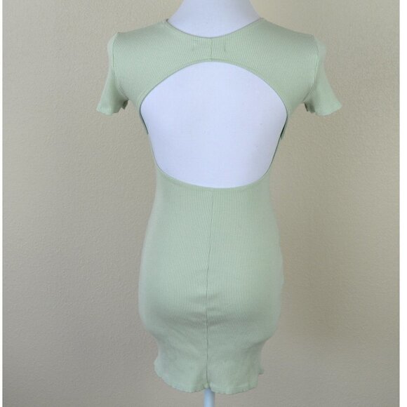 Urban Outfitters Aly Ribbed Open-back Mini Dress M - Picture 5 of 8